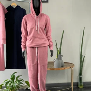 Pink Scuba Suede Set